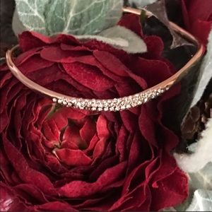 Alexis Bittar rose gold plated crystal wavy bracelet. Never Worn